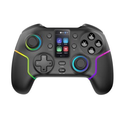 Mars Gaming MGP-V3 Controlador Inalambrico - Bluetooth - Autonomia hasta 9h - Jack 3&period;5mm - Luz RGB - 1000mAh - Cable USB-C de 1m - Pantalla LCD - Goma Antideslizante - 157x108x56mm - Color Negr