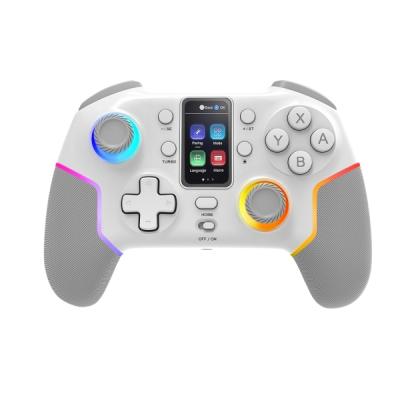 Mars Gaming MGP-V3 Controlador Inalambrico - Bluetooth - Autonomia hasta 9h - Jack 3&period;5mm - Luz RGB - 1000mAh - Cable USB-C de 1m - Pantalla LCD - Goma Antideslizante - 157x108x56mm - Color Blan