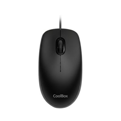 Coolbox U01 Raton USB - Ambidiestro - 1600 DPI - Sensor Optico - Color Negro