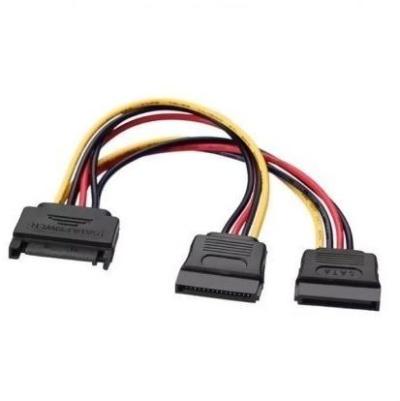 AISENS A131-0353 cable de SATA 0,2 m SATA de 15 pines 2 x SATA de 15 pines Negro, Rojo, Amarillo