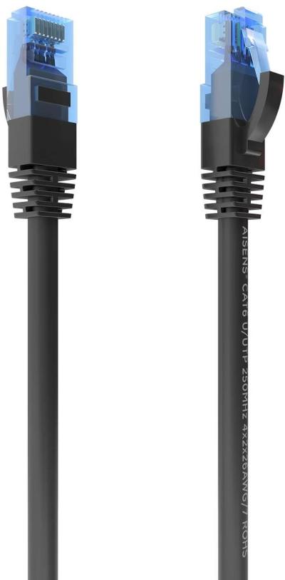 AISENS Cable De Red Latiguillo RJ45 Cat.6 UTP AWG26 CCA, Negro, 30 cm