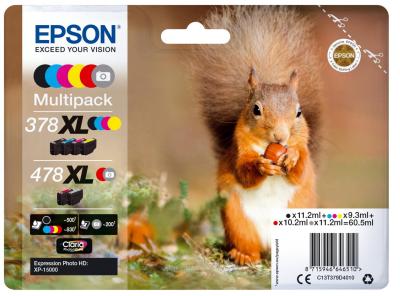 Cartucho Epson Squirrel Multipack 6-colours 378XL / 478XL Claria Photo HD Ink C13T379D4010