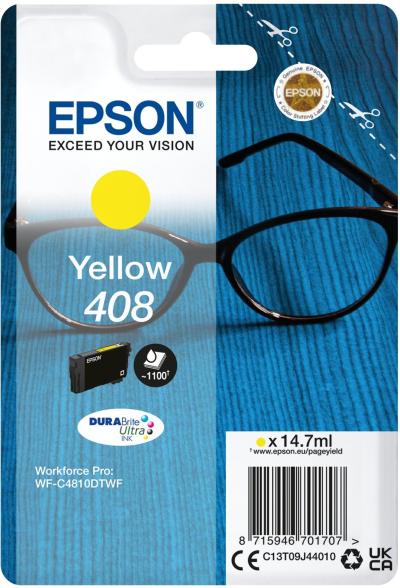 Epson Singlepack Yellow 408 DURABrite Ultra Ink