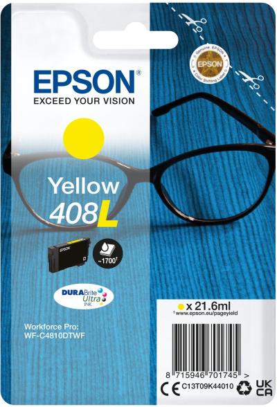 Epson Singlepack Yellow 408L DURABrite Ultra Ink