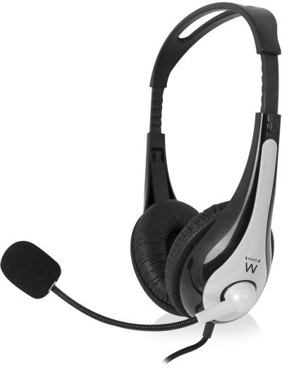 Ewent EW3565 auricular y casco Auriculares Al&aacute;mbrico Diadema Llamadas/M&uacute;sica USB tipo A Negro, Blanco