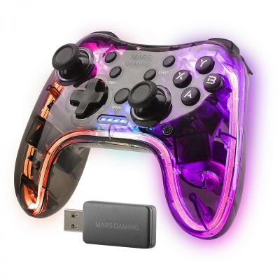 Mars Gaming MGP-24 Gamepad Inal&aacute;mbrico 2.4GPRO Neon RGB Vibraci&oacute;n H&aacute;ptica Dual Joysticks Anal&oacute;gicos Mando para PC PS3 PS4 PS5 XBOX360 Raspberry Pi